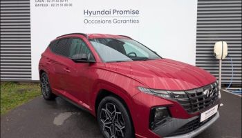 14112 : Hyundai Caen - Trajectoire Automobiles - HYUNDAI Tucson - Tucson - Sunset Red Métal - Transmission intégrale - Hybride rechargeable : Essence/Electrique