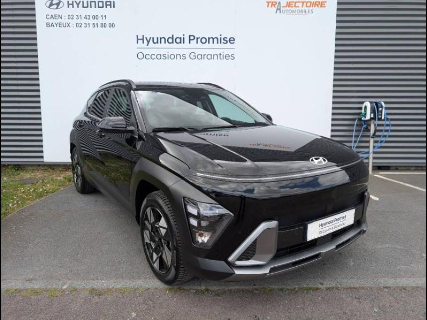 14112 : Hyundai Caen - Trajectoire Automobiles - HYUNDAI Kona - Kona - Abyss Black perlé métallisé - Traction - Hybride : Essence/Electrique