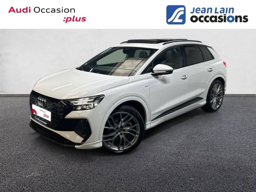 75010 : Hyundai Paris Nord - Goncourt Automobiles - AUDI Q4 E-TRON S line - Q4 E-TRON - BLANC GLACIER METALLISE - Automate à fonct. Continu - Courant électrique