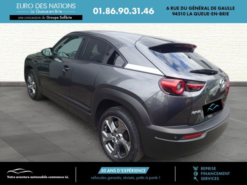 75010 : Hyundai Paris Nord - Goncourt Automobiles - MAZDA MX-30 2020 Industrial Vintage - MX-30 ELECTRIQUE - Gris - Automate à fonct. Continu - Courant électrique