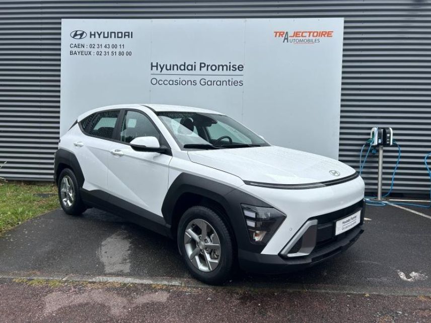 14112 : Hyundai Caen - Trajectoire Automobiles - HYUNDAI Kona - Kona - Atlas White - Traction - Hybride : Essence/Electrique