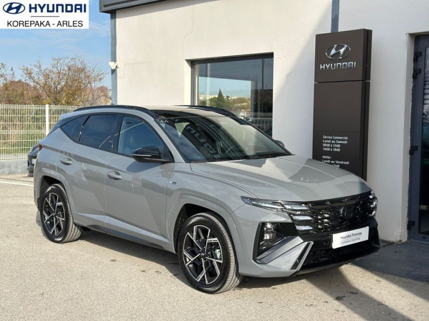 75010 : Hyundai Paris Nord - Goncourt Automobiles - HYUNDAI TUCSON N Line Creative - TUCSON IV - Gris - Boîte automatique - Essence / Courant électrique