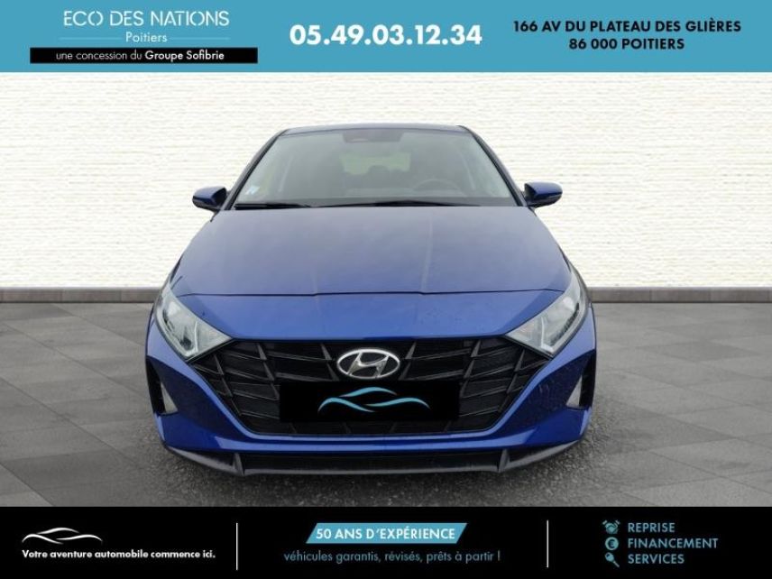 86000 : Hyundai Poitiers - Eco des Nations - HYUNDAI i20 - i20 - Intense Blue Métal - Traction - Essence