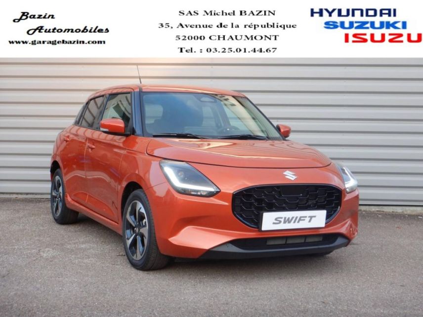 52000 : Hyundai Chaumont - Garage Michel Bazin - SUZUKI Swift - Swift - Orange - Traction - Essence/Micro-Hybride