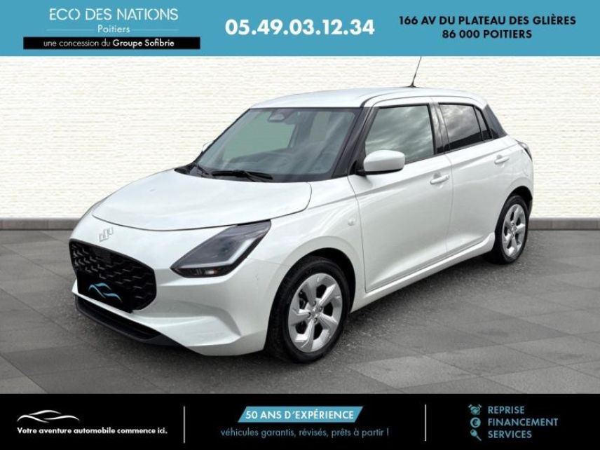 86000 : Hyundai Poitiers - Eco des Nations - SUZUKI Swift - Swift - Pure White Pearl Metal - Traction - Essence/Micro-Hybride