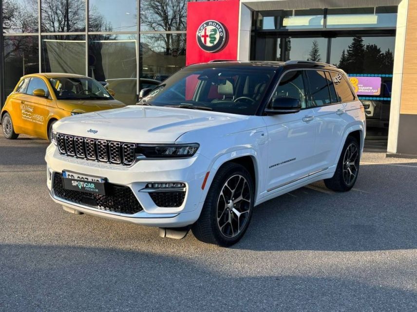 75010 : Hyundai Paris Nord - Goncourt Automobiles - JEEP GRAND CHEROKEE Summit Reserve - GRAND CHEROKEE WL - Blanc - Boîte automatique - Essence / Courant électrique