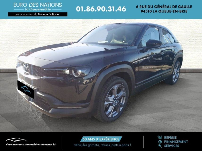 75010 : Hyundai Paris Nord - Goncourt Automobiles - MAZDA MX-30 2022 Exclusive-Line - MX-30 ELECTRIQUE - JET BLACK - Automate à fonct. Continu - Courant électrique