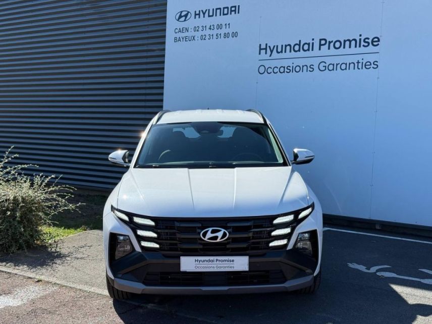 14112 : Hyundai Caen - Trajectoire Automobiles - HYUNDAI Tucson - Tucson - Serenity White Métal - Traction - Hybride : Essence/Electrique