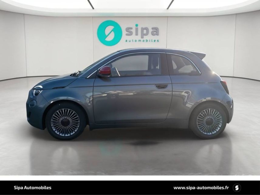 75010 : Hyundai Paris Nord - Goncourt Automobiles - FIAT 500e BERLINE MY22 SERIE 1 STEP 2 (RED) - 500 III ELECTRIQUE - Mineral Grey - Automate à fonct. Continu - Courant électrique