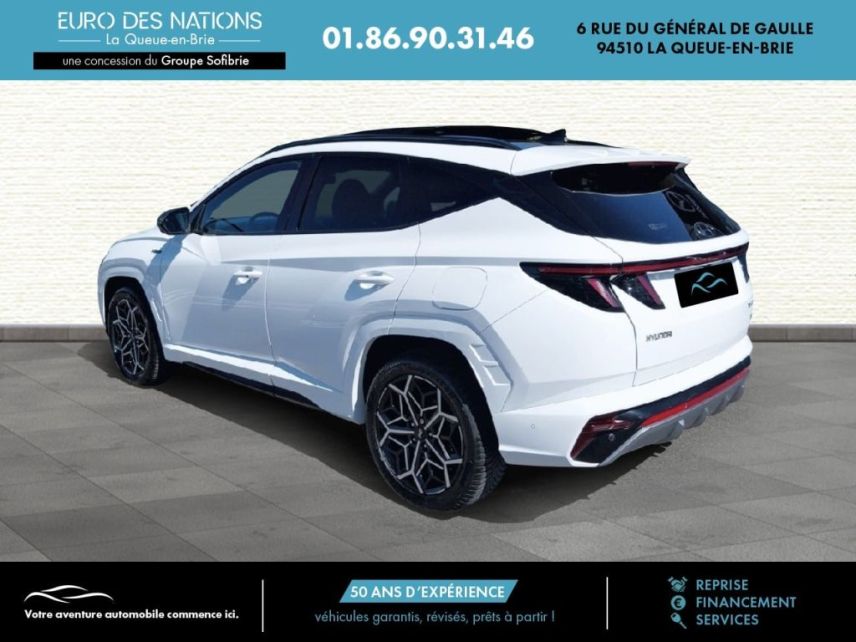 75010 : Hyundai Paris Nord - Goncourt Automobiles - HYUNDAI TUCSON N Line Executive - TUCSON IV - BLANC - Boîte automatique - Essence / Courant électrique