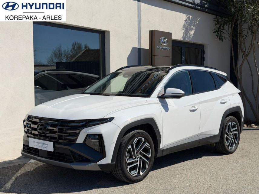 75010 : Hyundai Paris Nord - Goncourt Automobiles - HYUNDAI TUCSON Executive - TUCSON IV - Blanc - Boîte automatique - Essence / Courant électrique