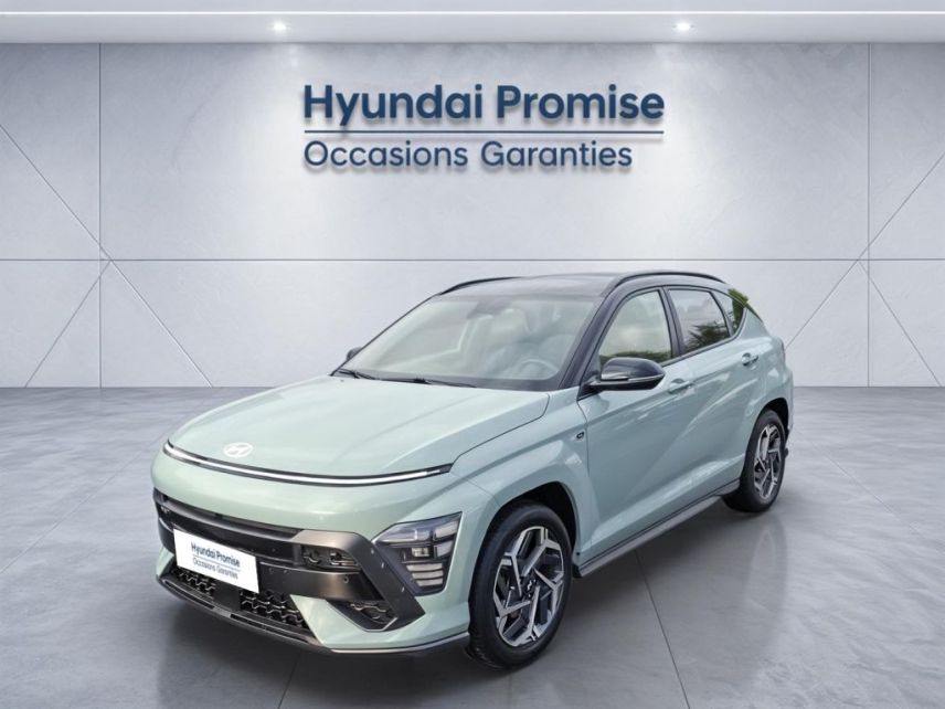 56000 : Hyundai Vannes - Park Lann Automobiles - HYUNDAI Kona - Kona - Mirage Green/Toit/rétros Black - Traction - Hybride : Essence/Electrique