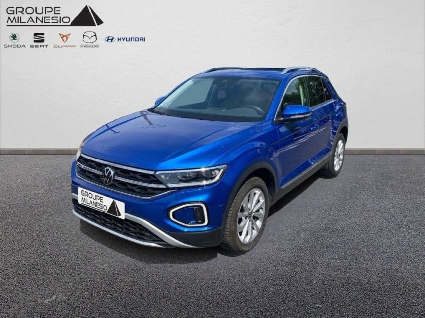 75010 : Hyundai Paris Nord - Goncourt Automobiles - VOLKSWAGEN T-ROC Style - T-ROC (11/2021) - Bleu - Automate sequentiel - Essence sans plomb