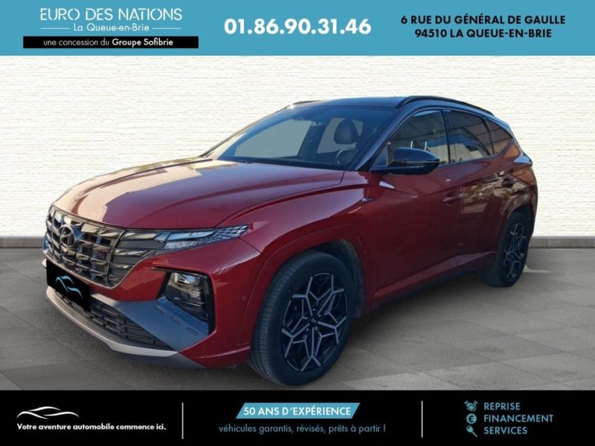 75010 : Hyundai Paris Nord - Goncourt Automobiles - HYUNDAI TUCSON N Line Executive - TUCSON IV - Rouge - Boîte automatique - Essence / Courant électrique