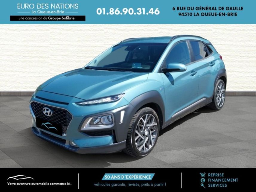 75010 : Hyundai Paris Nord - Goncourt Automobiles - HYUNDAI KONA HYBRID Creative - KONA - Bleu - Automate sequentiel - Essence / Courant électrique