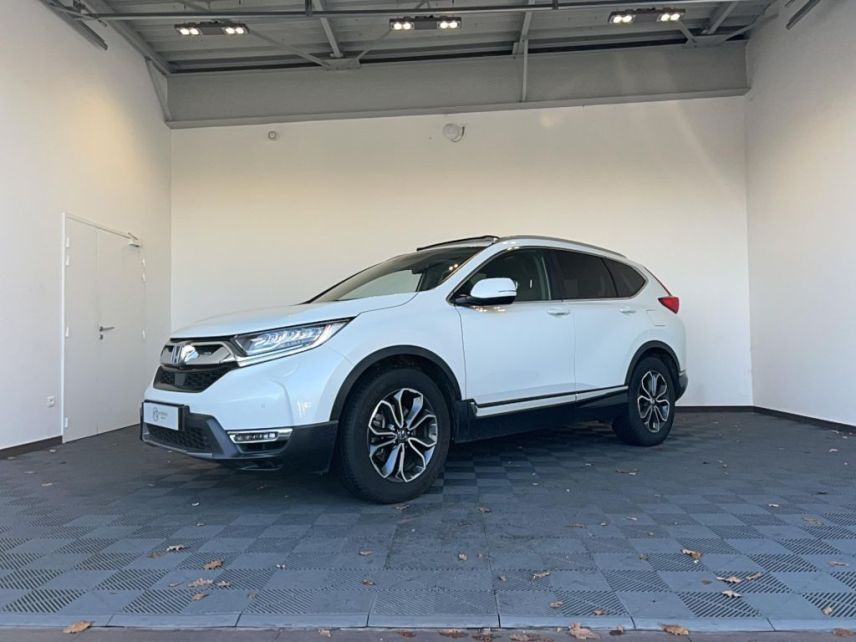 75010 : Hyundai Paris Nord - Goncourt Automobiles - HONDA CR-V E:HEV 2021 Exclusive - CR-V V - Blanc - Automate à fonct. Continu - Essence / Courant électrique