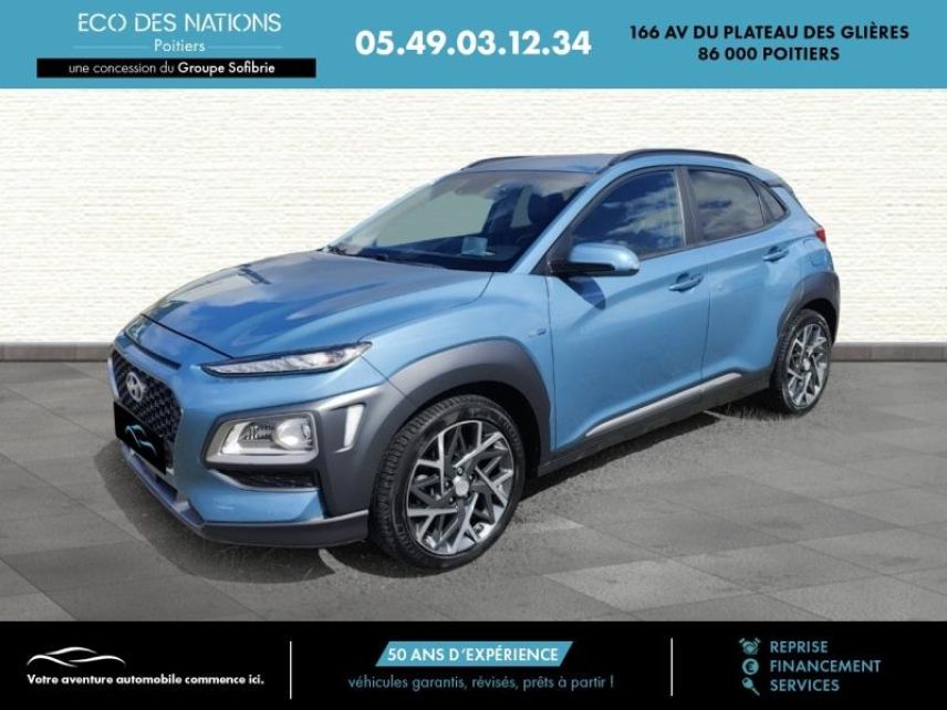 86000 : Hyundai Poitiers - Eco des Nations - HYUNDAI Kona - Kona - Bleu - Traction - Hybride : Essence/Electrique