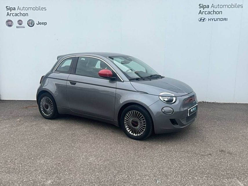 75010 : Hyundai Paris Nord - Goncourt Automobiles - FIAT 500e BERLINE (RED) - 500 III - Gris - Automate à fonct. Continu - Courant électrique