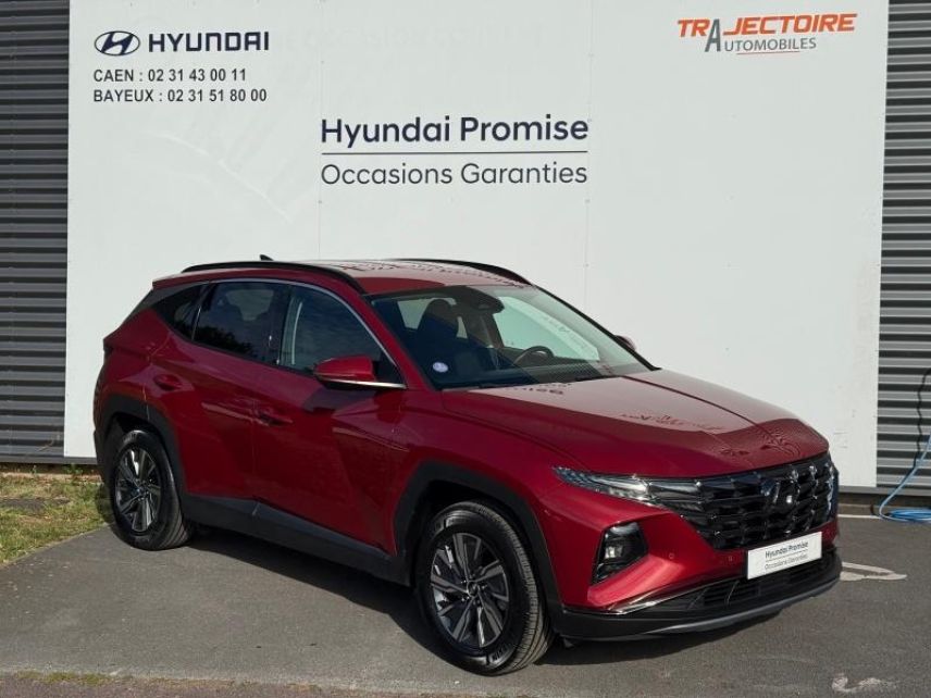 14112 : Hyundai Caen - Trajectoire Automobiles - HYUNDAI Tucson - Tucson - Sunset Red Métal - Traction - Hybride : Essence/Electrique