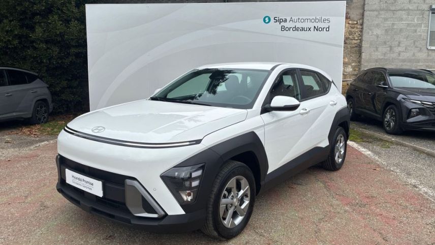 75010 : Hyundai Paris Nord - Goncourt Automobiles - HYUNDAI KONA Intuitive - KONA (02/2023) - BLANC - Automate sequentiel - Essence / Courant électrique
