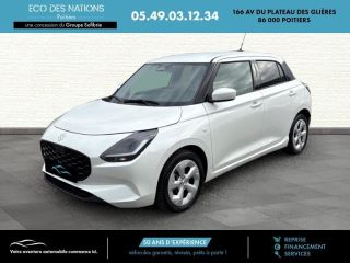 86000 : Hyundai Poitiers - Eco des Nations - SUZUKI Swift - Swift - Pure White Pearl Metal - Traction - Essence/Micro-Hybride