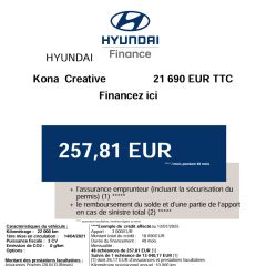 83130 : Hyundai Toulon - Autodif SAS - Groupe BALDASSARI - HYUNDAI KONA ELECTRIC Creative - KONA - GRIS FONCE - Automate à fonct. Continu - Courant électrique