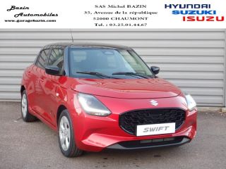 52000 : Hyundai Chaumont - Garage Michel Bazin - SUZUKI Swift - Swift - So&#039;Color Burning Red Pearl/Black métal - Traction - Essence/Micro-Hybride