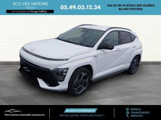 86000 : Hyundai Poitiers - Eco des Nations - HYUNDAI Kona - Kona - Atlas White/Toit/rétros Black - Traction - Hybride : Essence/Electrique