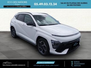 86000 : Hyundai Poitiers - Eco des Nations - HYUNDAI Kona - Kona - Atlas White/Toit/rétros Black - Traction - Hybride : Essence/Electrique