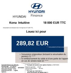 83130 : Hyundai Toulon - Autodif SAS - Groupe BALDASSARI - HYUNDAI KONA ELECTRIC Intuitive - KONA ELECTRIQUE - NOIR - Automate à fonct. Continu - Courant électrique