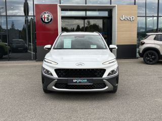 75010 : Hyundai Paris Nord - Goncourt Automobiles - HYUNDAI KONA HYBRID Executive - KONA - Blanc - Automate sequentiel - Essence / Courant électrique
