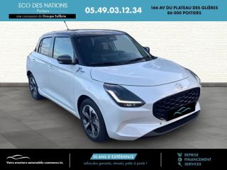 86000 : Hyundai Poitiers - Eco des Nations - SUZUKI Swift - Swift - Pure White Pearl Metal/Toit Min Gray - Traction - Essence/Micro-Hybride